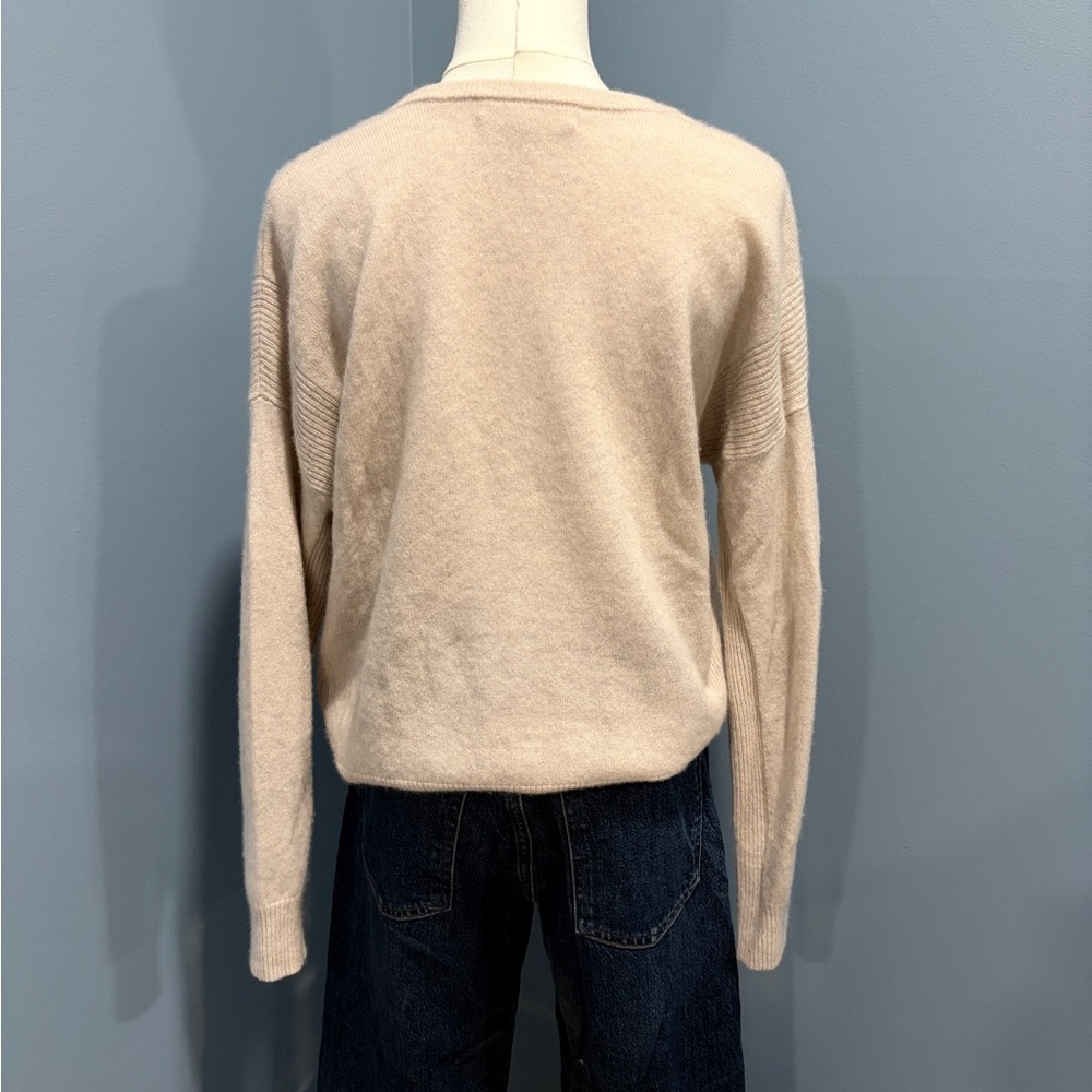Madewell 100% Cashmere Crewneck Sweater Oatmeal XS Responsible Cashmere - Picture 6 of 6